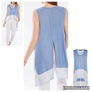 BCBGMaxAzria Color Block Asymmetrical Top‎ - XS